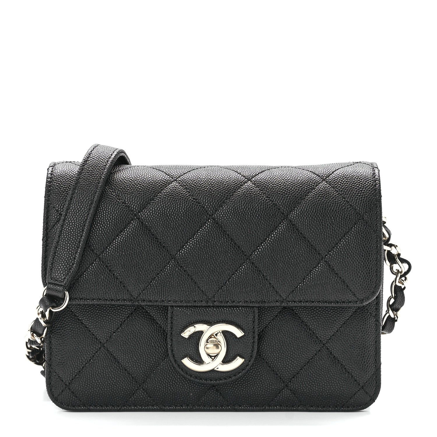 Chanel Caviar Quilted Like A Wallet Flap Black 1 of 10
