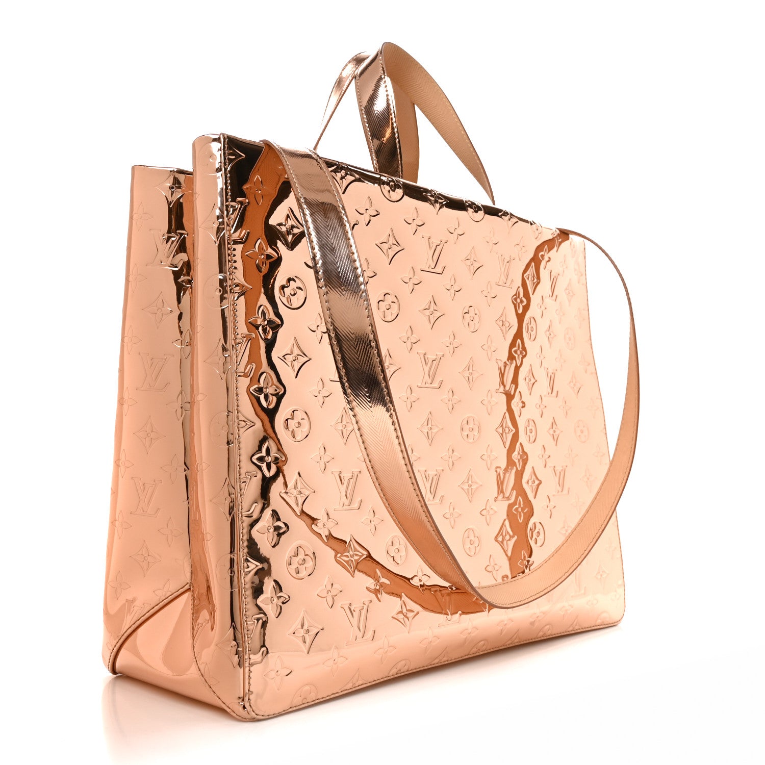 Louis Vuitton Monogram Mirror Shopper Tote MM Copper 3 of 9