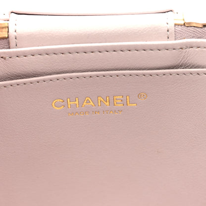 Chanel Lambskin Quilted Trendy Vanity Case Lilac 6 of 10