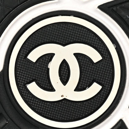 Chanel Mesh Suede Calfskin Grained Calfskin Mens CC Sneakers 43 White Black 7 of 15
