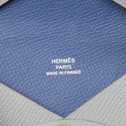 Hermes Epsom Verso Calvi Card Case Bleu Glacier Bleu Brighton 6 of 9