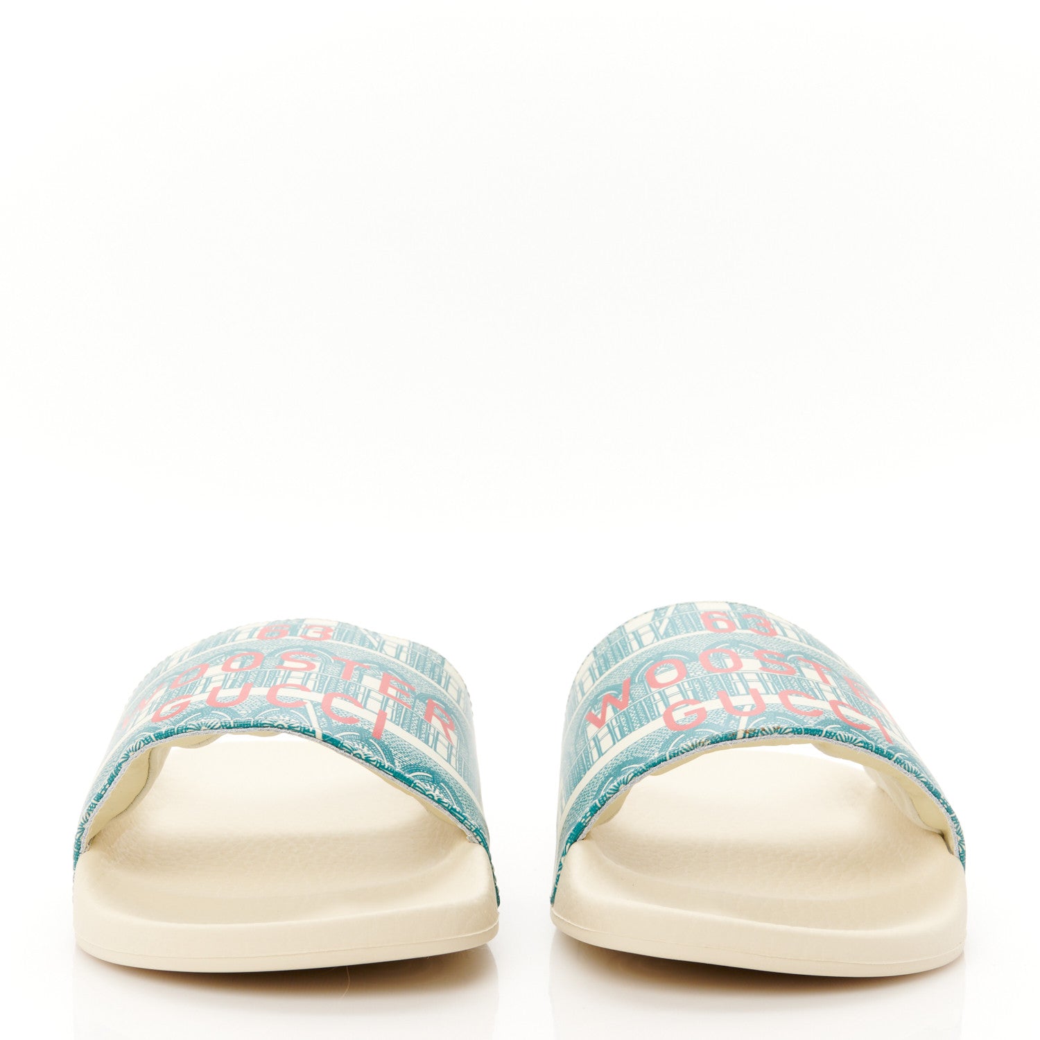 Gucci Rubber Apollo Slide Sandals 36 Antique White 3 of 10