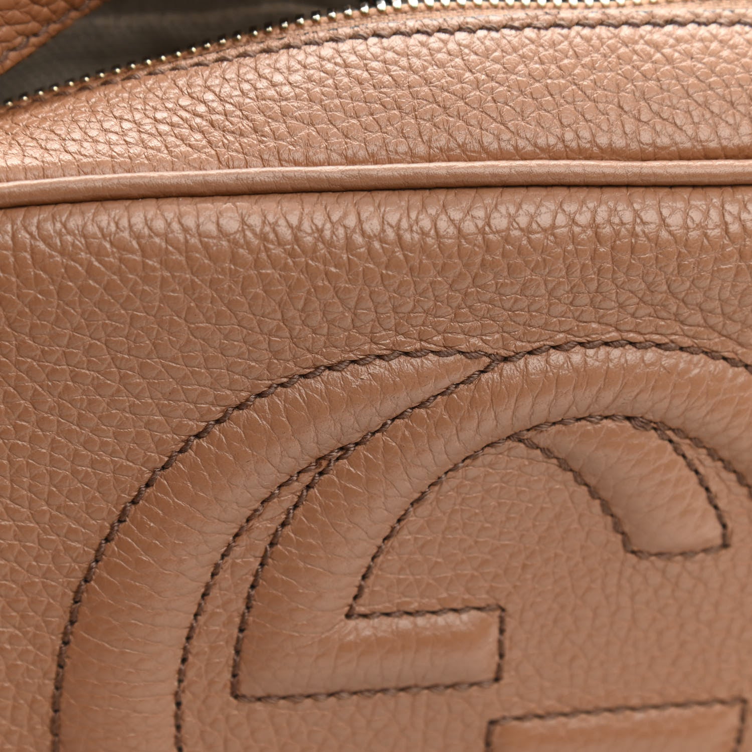 Gucci Pebbled Calfskin Small Soho Disco Bag Camelia 12 of 12