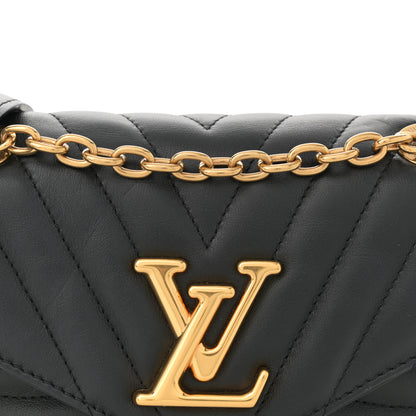 Louis Vuitton Calfskin LV New Wave Chain Bag Black 7 of 10