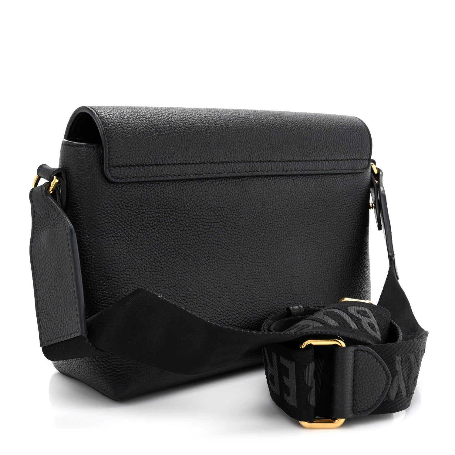 Burberry Grainy Calfskin Vintage Check Note Crossbody Bag Black 3 of 10