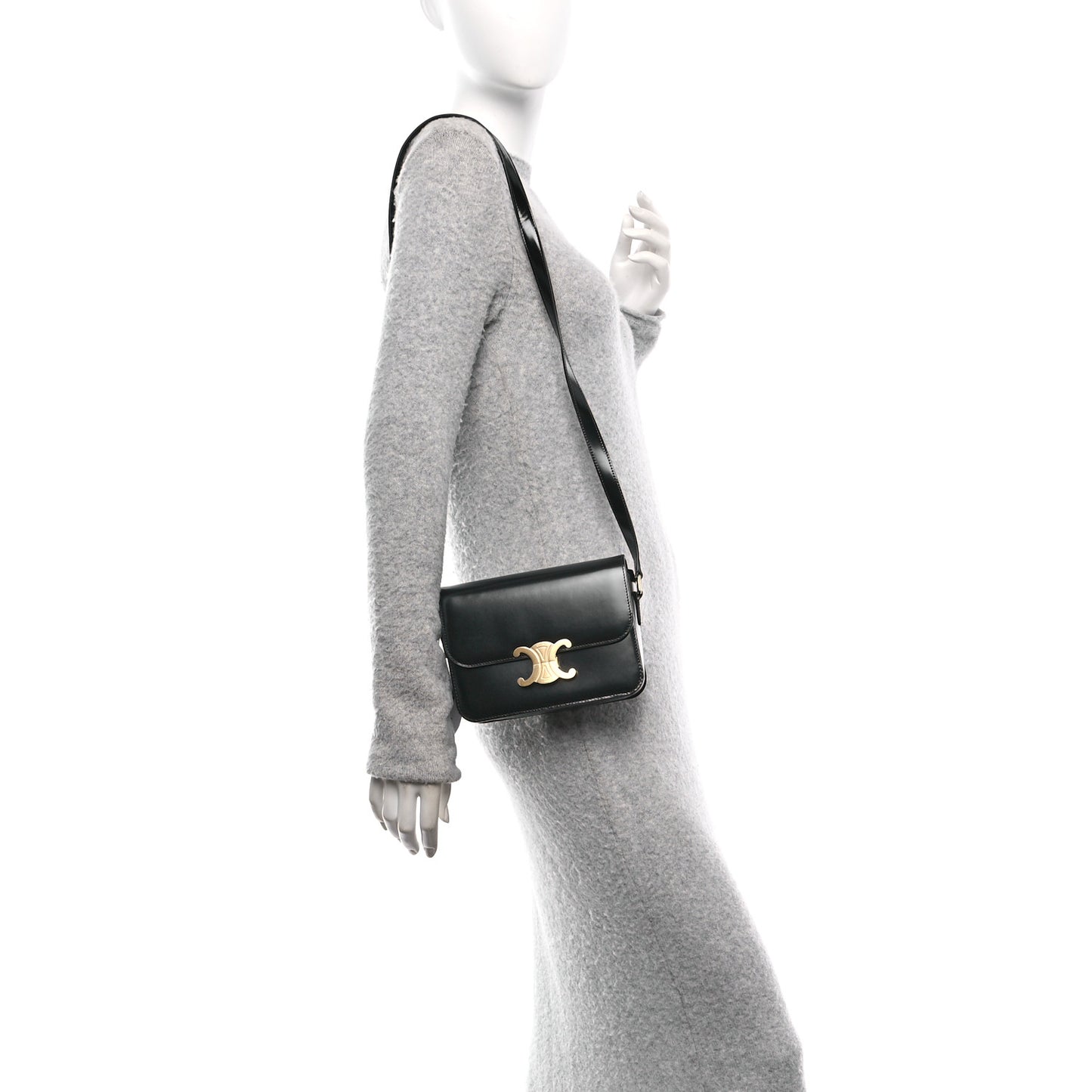 Shiny Calfskin Teen Triomphe Black