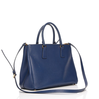 Prada Saffiano Medium Galleria Double Zip Tote Bluette 4 of 11