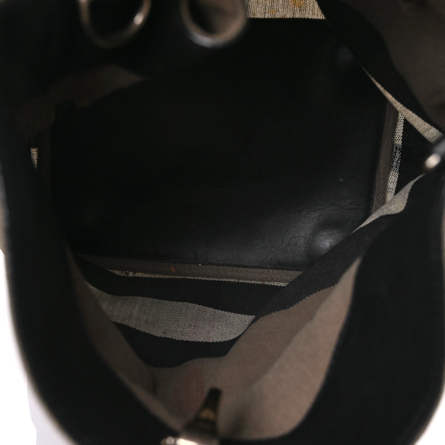 Burberry Canvas Mega Check Medium Ashby Hobo Black 6 of 13