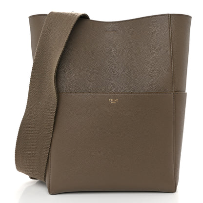 Celine Soft Grained Calfskin Sangle Bucket Bag Taupe 1 of 12