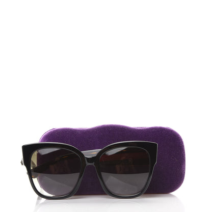 Gucci Acetate Square Frame Web Sunglasses GG0059S Black Tortoise 8 of 8