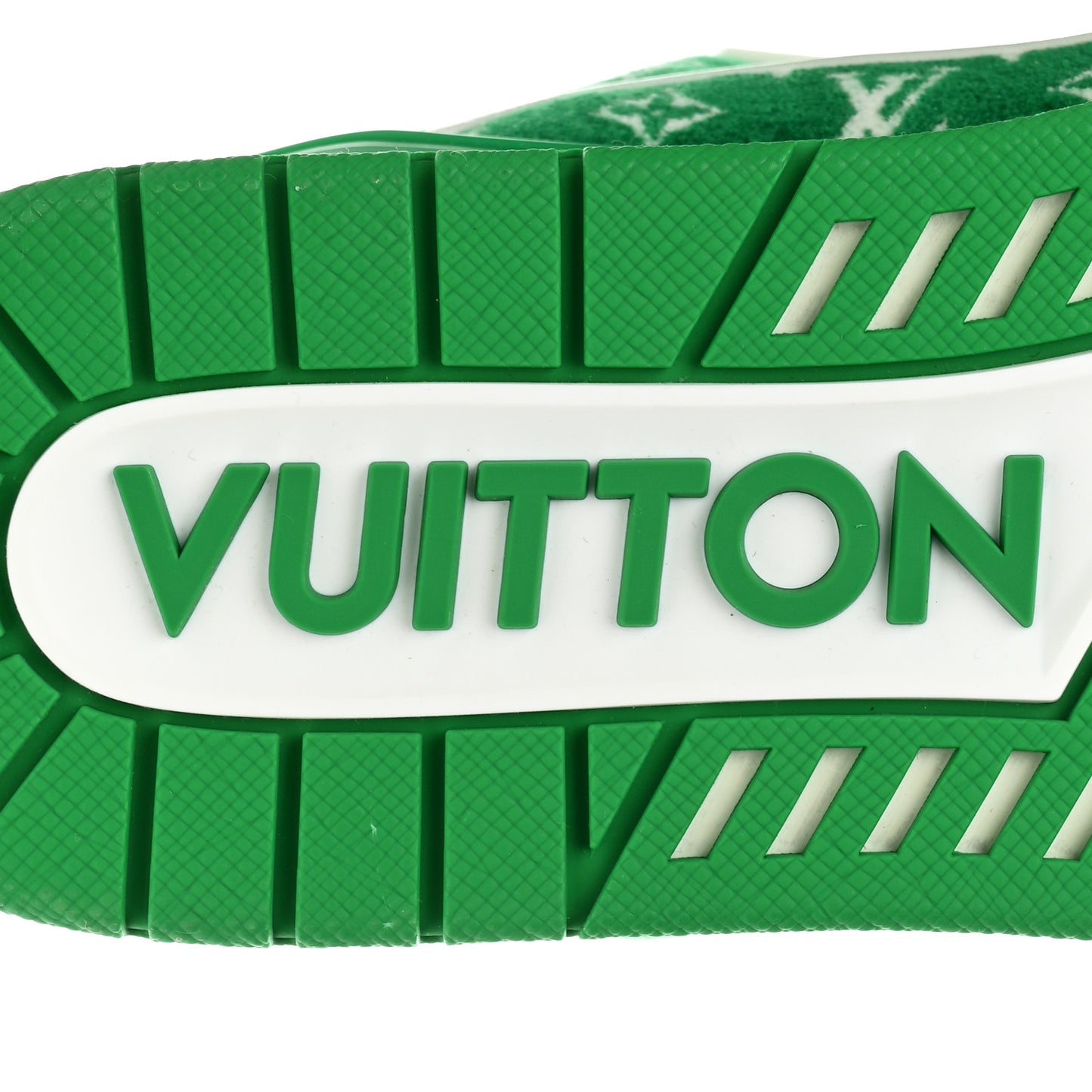 Jacquard Velvet Monogram Mens LV Trainer Sneakers 9 Vert