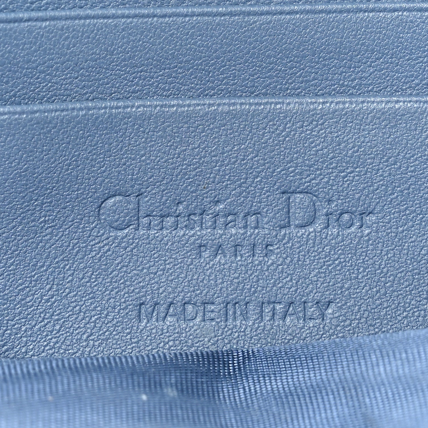 Christian Dior Lambskin Cannage Lady Dior Phone Holder Cloud Blue 6 of 11