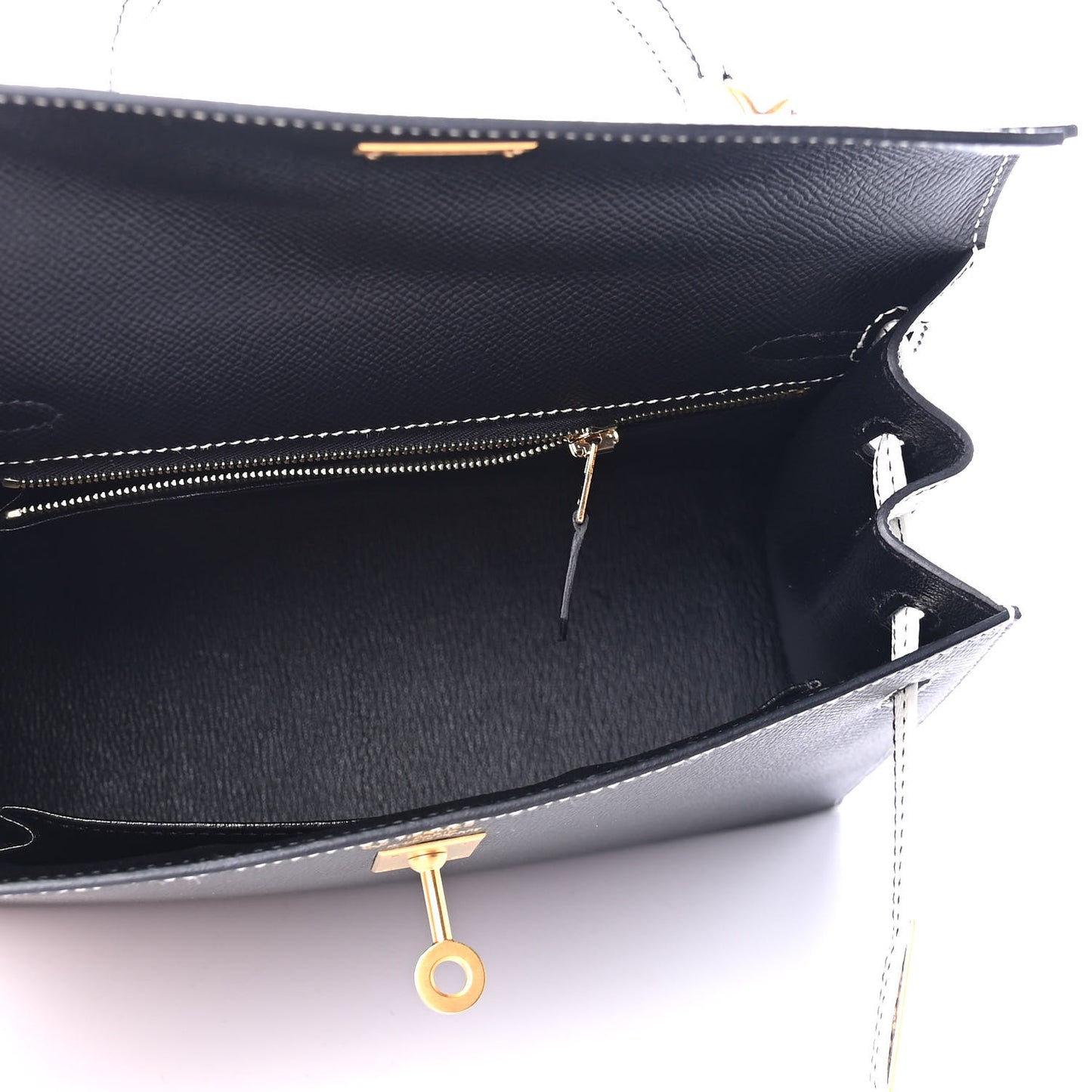 Epsom Bi-Color Horseshoe Kelly Sellier 25 Black White
