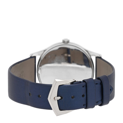 Patek Philippe 18K White Gold Satin Diamond 33mm Calatrava Automatic Watch Midnight Blue 4896G-001 3 of 5