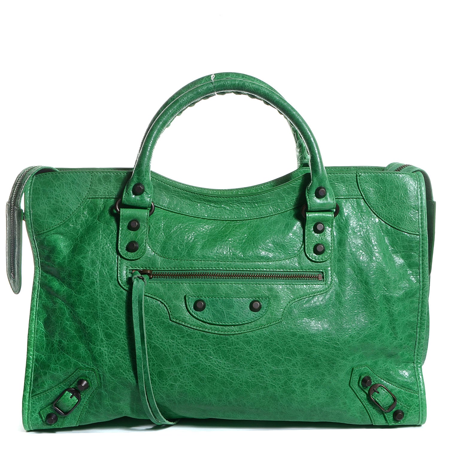Balenciaga Agneau Classic Hardware City Vert Poker 1 of 12