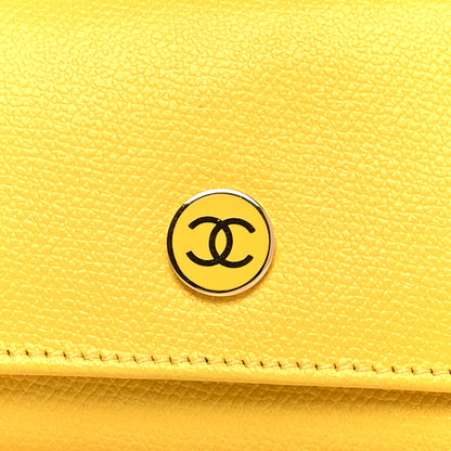 Chanel Grained Calfskin CC Button 6 Key Holder Yellow 8 of 8