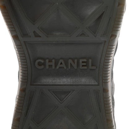 Chanel Nylon Suede Calfskin CC Sneakers 38 Black 6 of 12