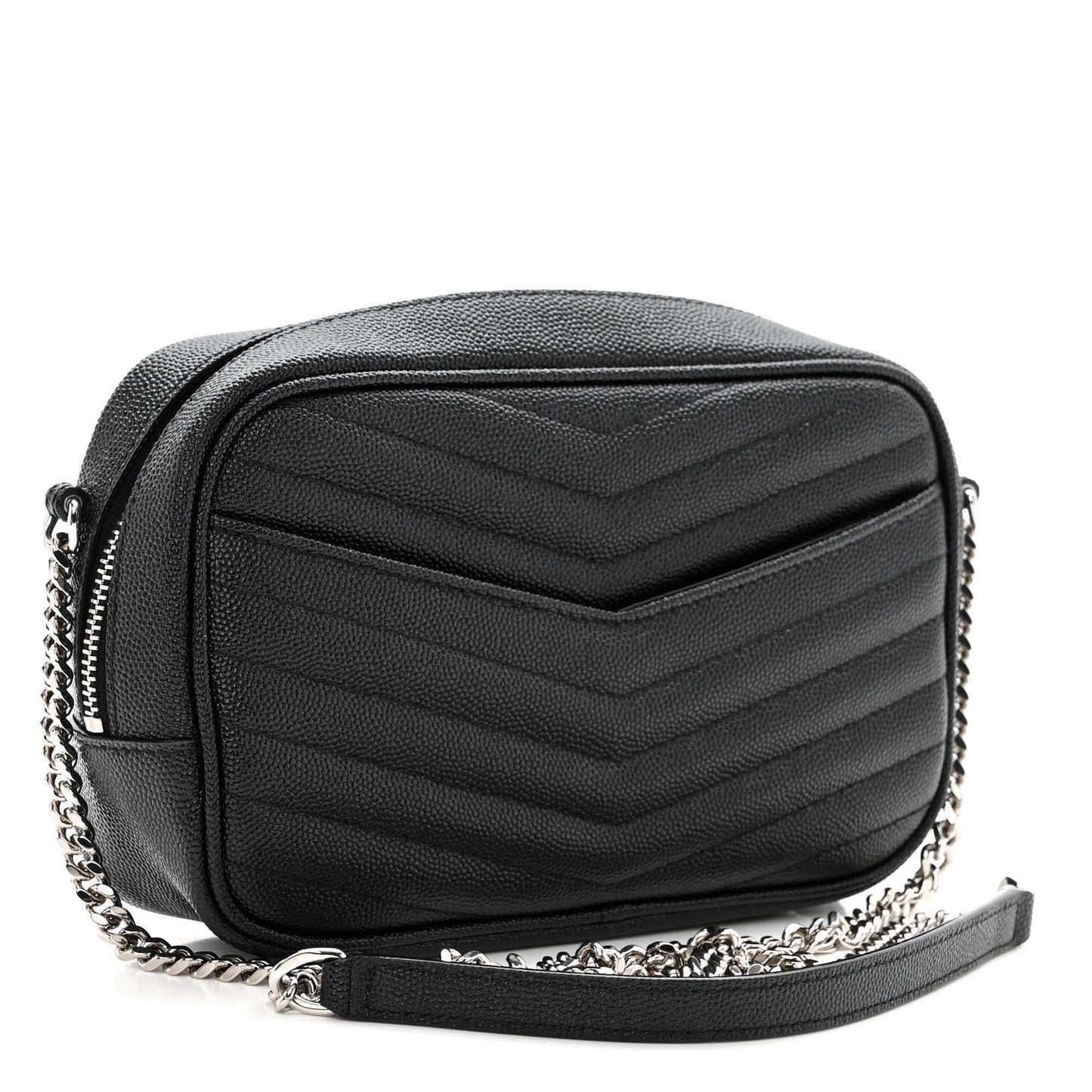 Grain De Poudre Matelasse Monogram Mini Lou Camera Bag Black