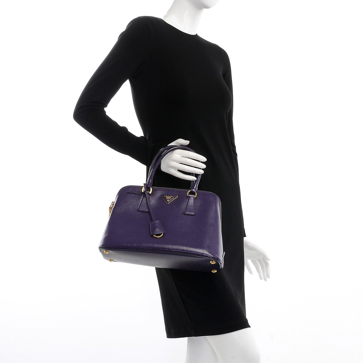Saffiano Vernice Medium Promenade Tote Viola