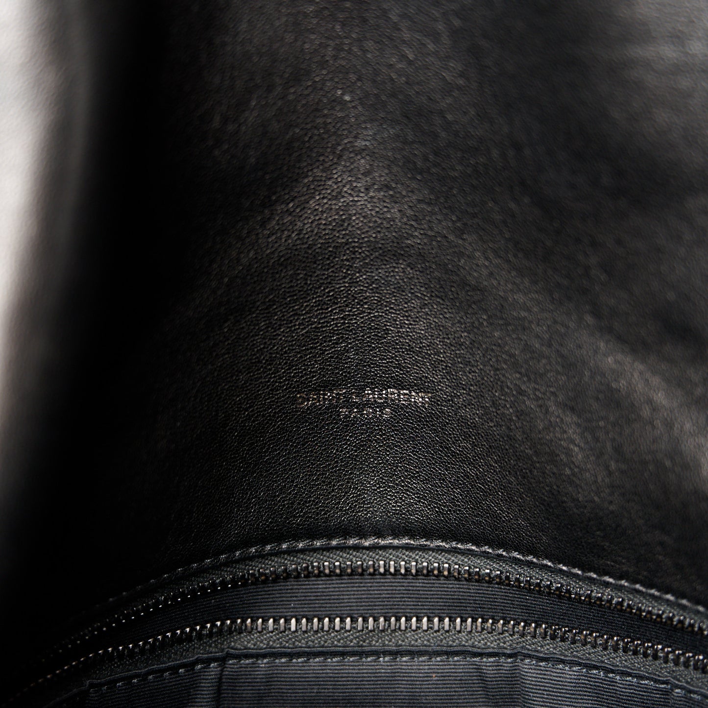 Lambskin Quilted Monogram Monochrome Medium Loulou Puffer Chain Satchel Black