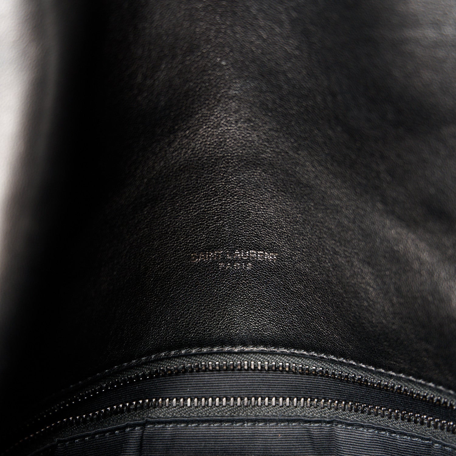 Saint Laurent Lambskin Quilted Monogram Monochrome Medium Loulou Puffer Chain Satchel Black 7 of 11