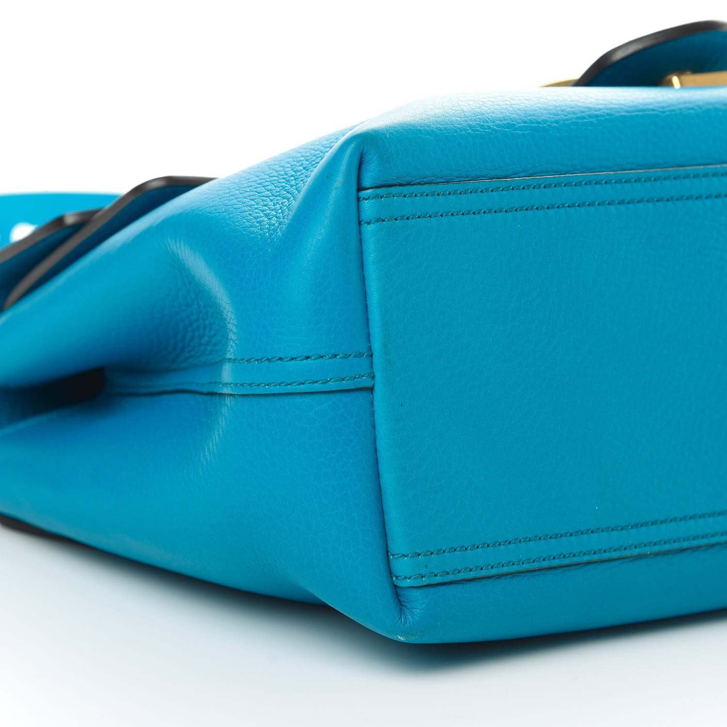 Gucci Calfskin GG Marmont Shoulder Bag Turquoise 9 of 12