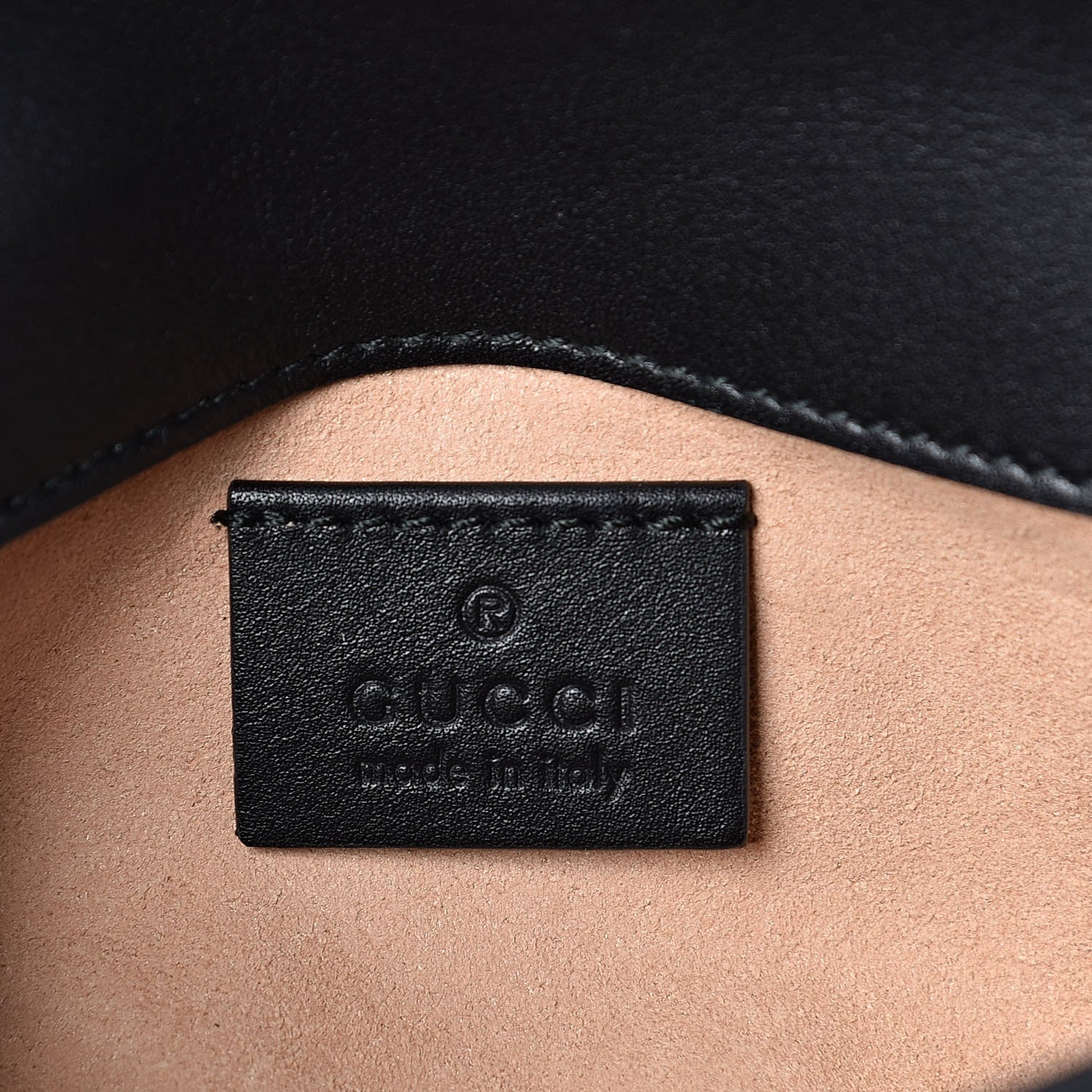 Gucci Calfskin Matelasse Super Mini GG Marmont Shoulder Bag Black 6 of 11