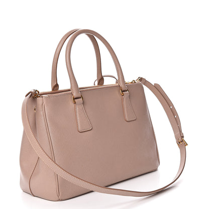 Prada Saffiano Small Galleria Double Zip Tote Cammeo 3 of 12