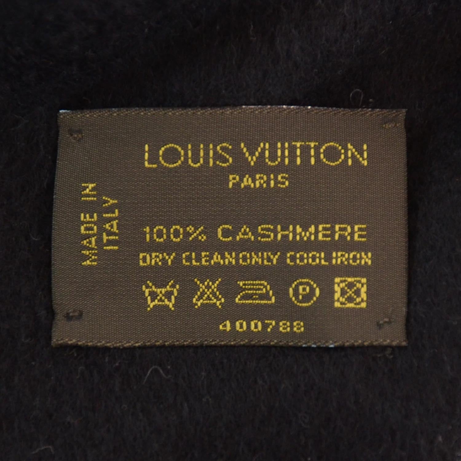 Louis Vuitton Cashmere Jhelam Stole Black 3 of 3