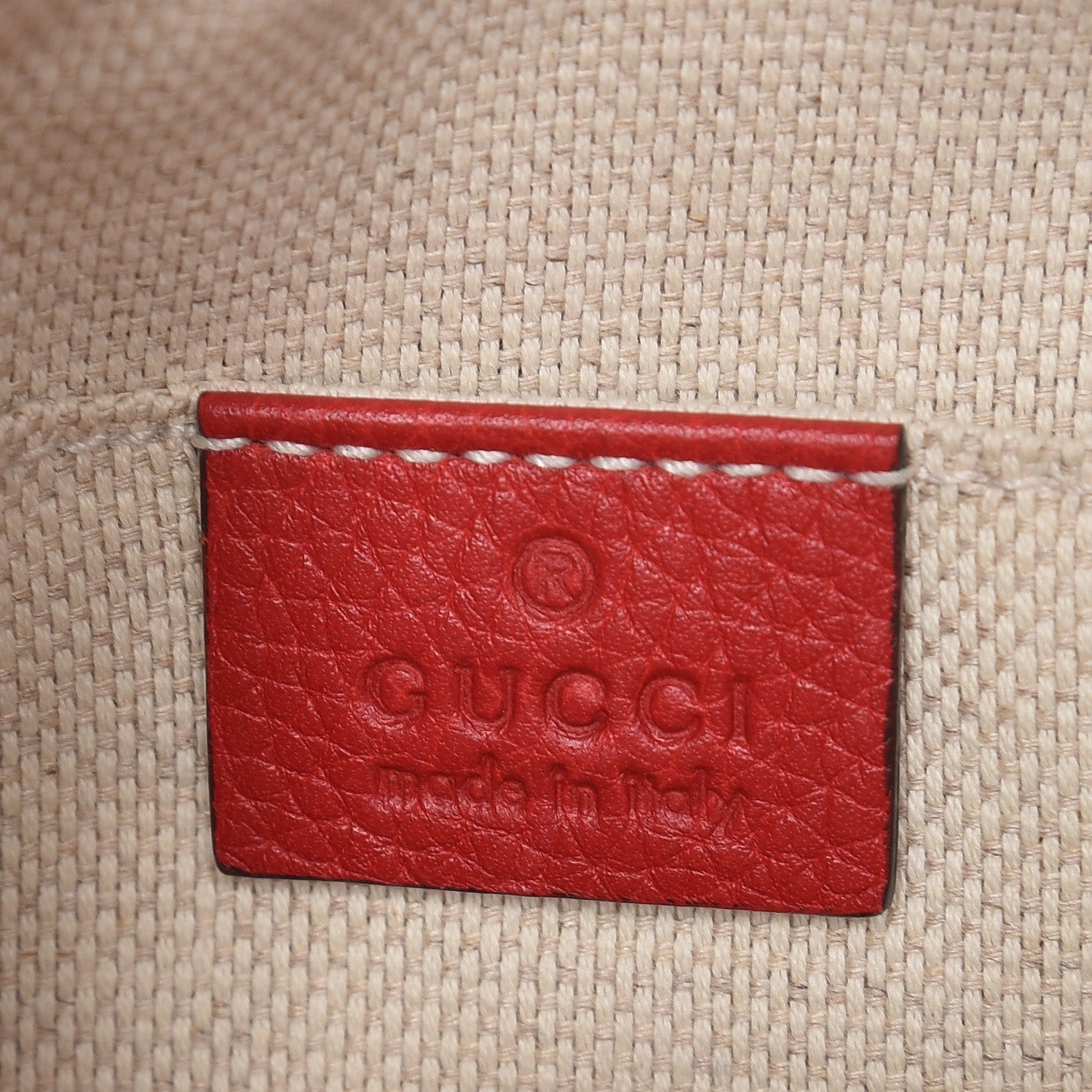 Gucci Pebbled Calfskin Small Soho Disco Bag Tabasco Red 6 of 7