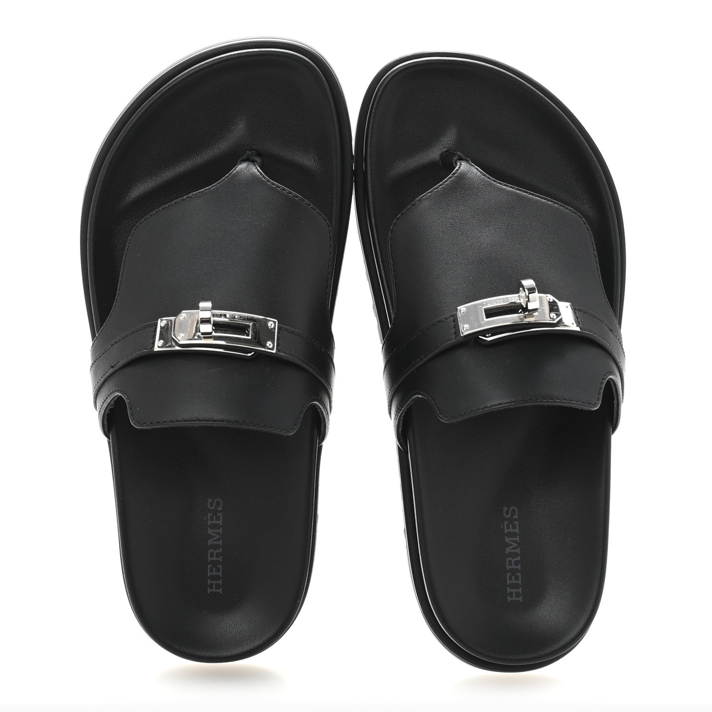 Calfskin Womens Empire Sandals 35 Black