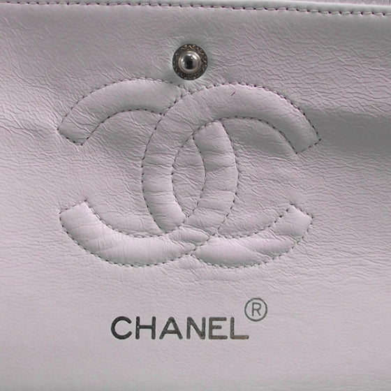 Caviar Quilted Small Double Flap White
