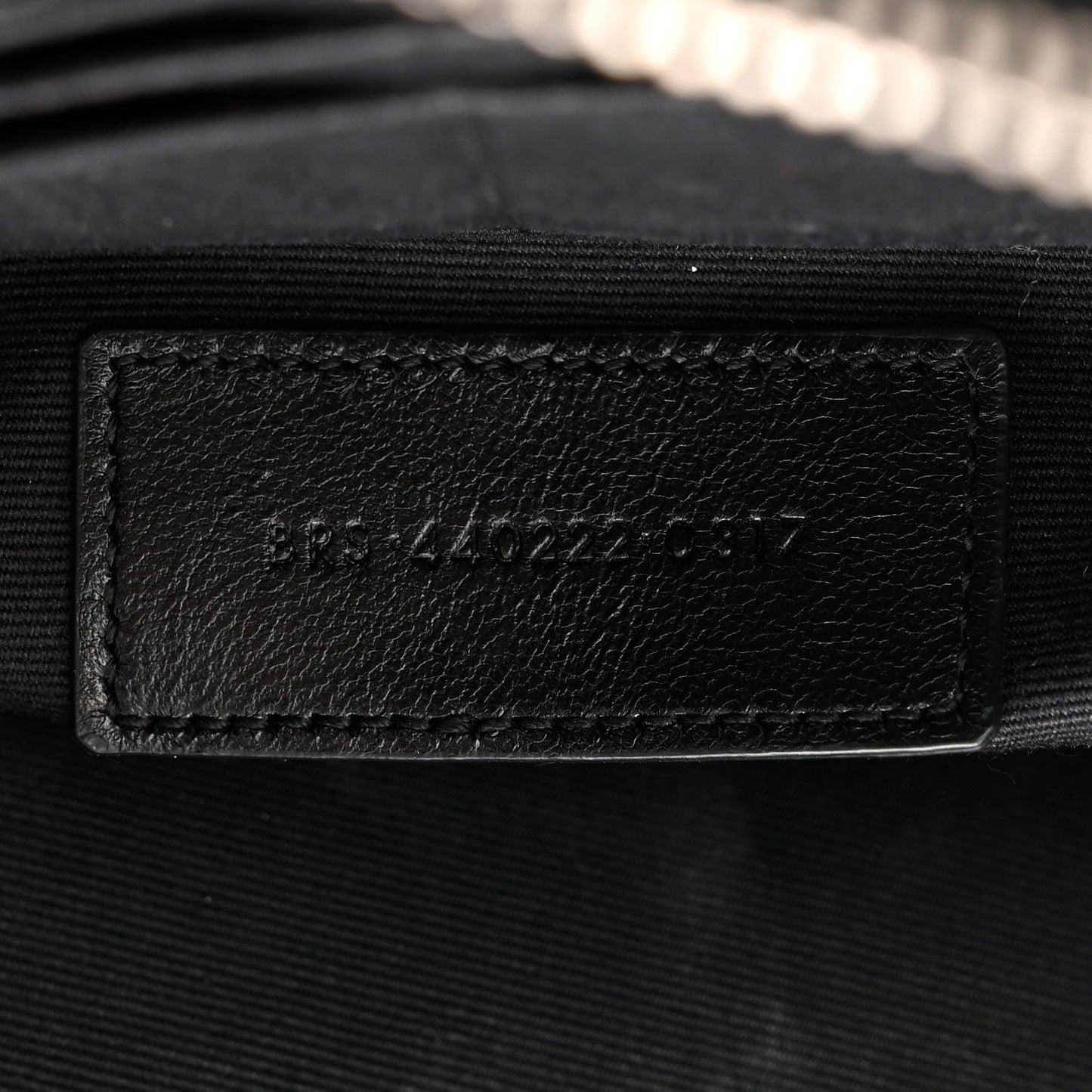 Calfskin Matelasse Chevron Monogram Document Holder Black