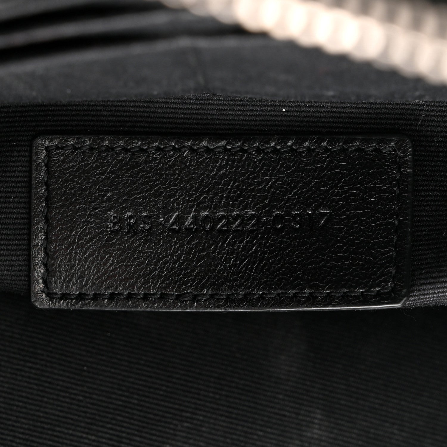 Saint Laurent Calfskin Matelasse Chevron Monogram Document Holder Black 7 of 10