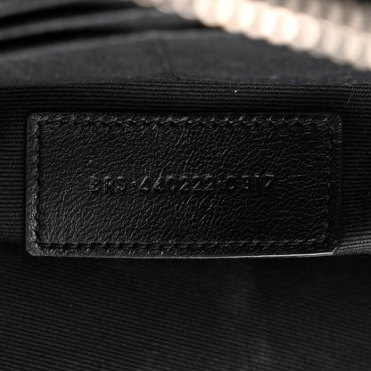 Saint Laurent Calfskin Matelasse Chevron Monogram Document Holder Black 7 of 10