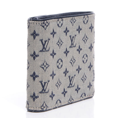 Louis Vuitton Mini Monogram Compact Wallet Blue 3 of 8