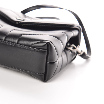 Saint Laurent Calfskin Y Quilted Monogram Toy Loulou Crossbody Bag Black 6 of 16