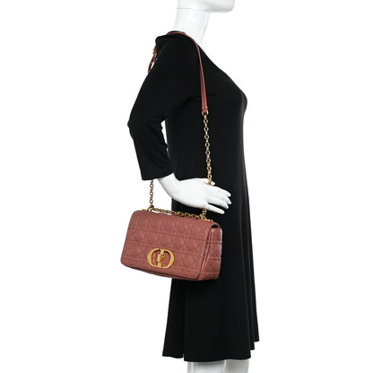 Christian Dior Calfskin Cannage Medium Caro Bag Rust 2 of 11