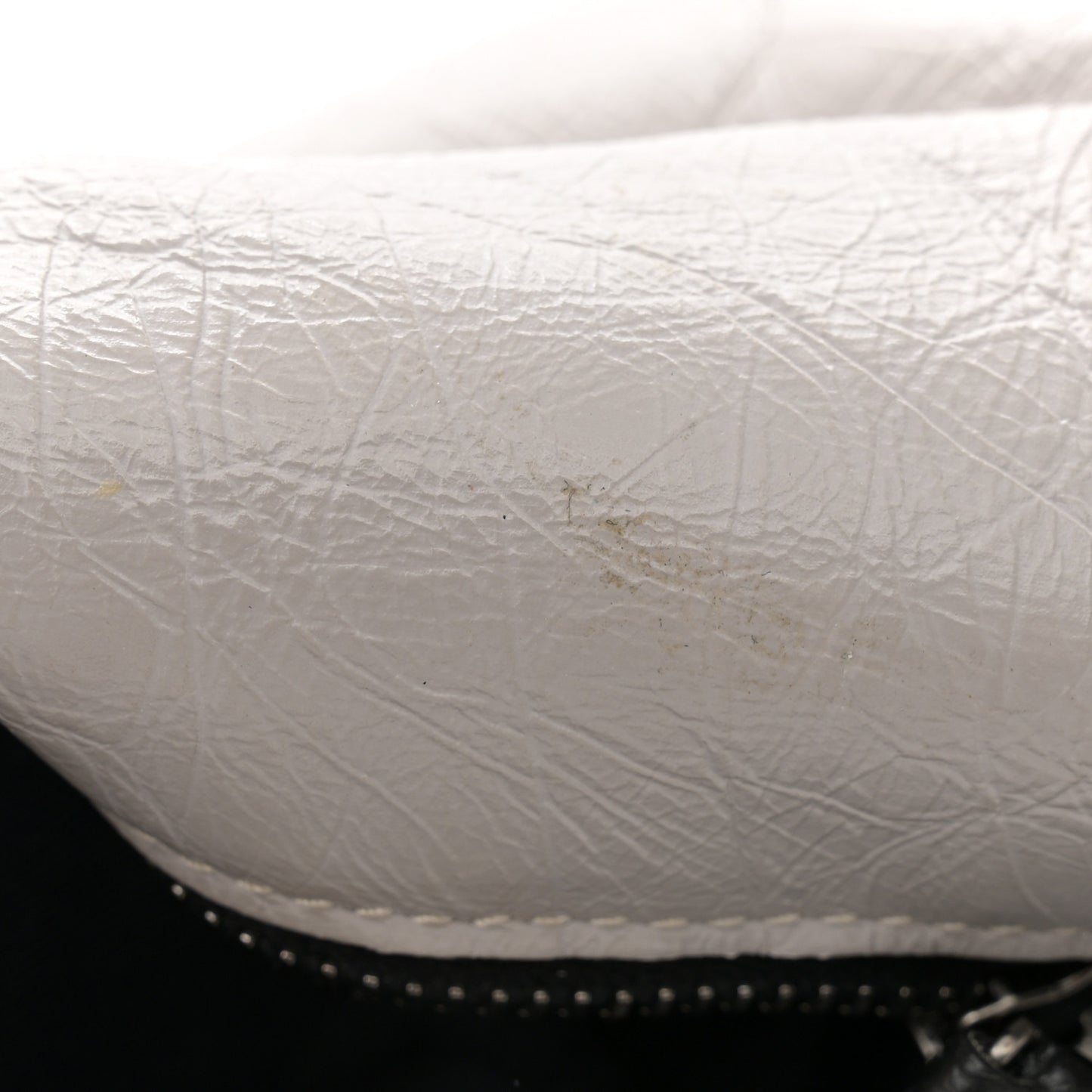 Crinkled Calfskin Matelasse Monogram Medium Niki Chain Satchel Granite