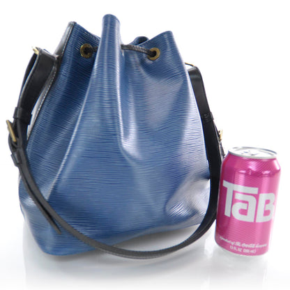 Louis Vuitton Epi Petit Noe Blue Black 3 of 8