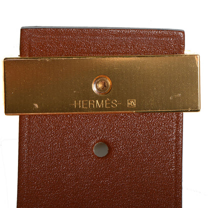 Hermes Chamonix Tadelakt Illusion Bracelet PM Black Fauve 7 of 8
