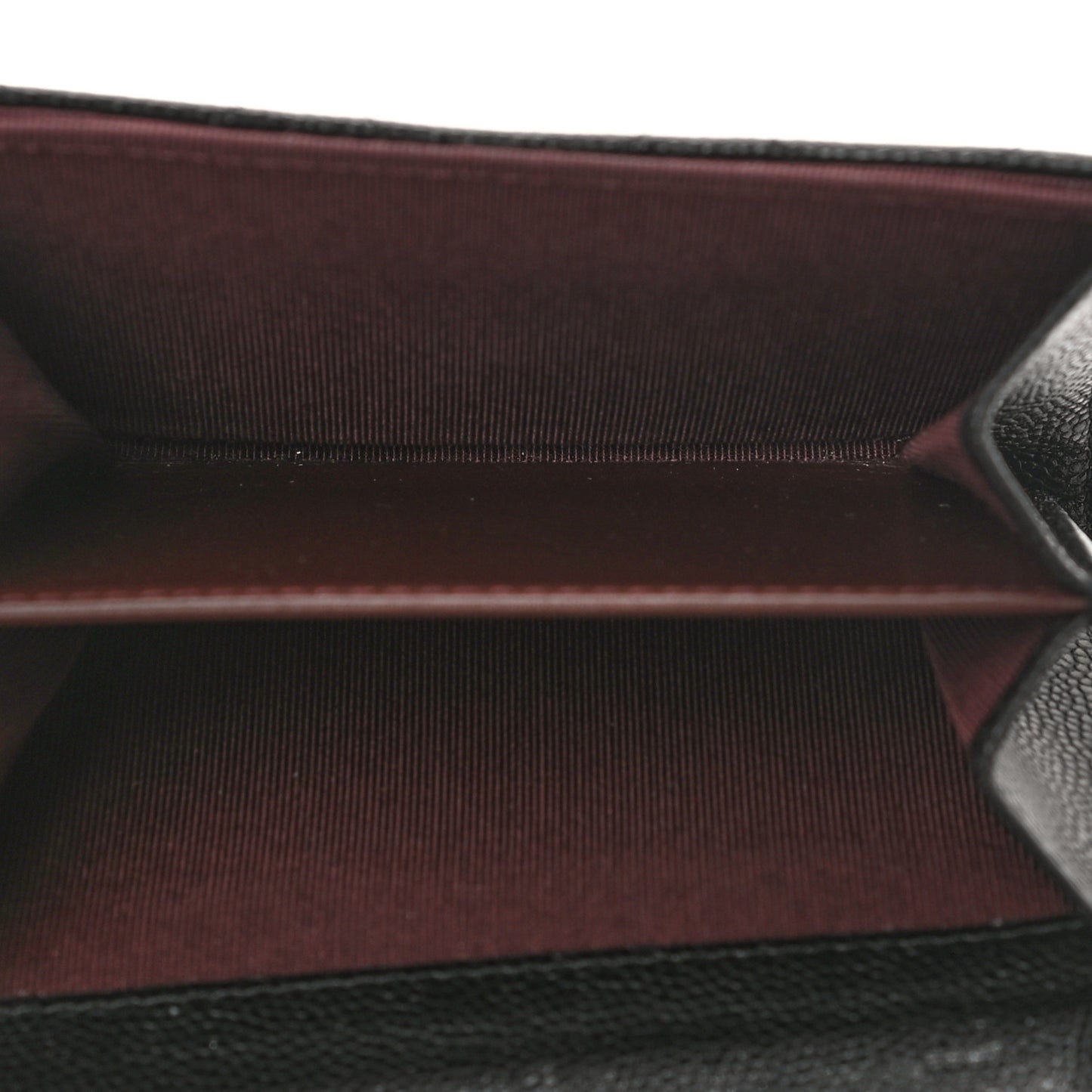Caviar Quilted Flap Card Holder Chain Wristlet Black