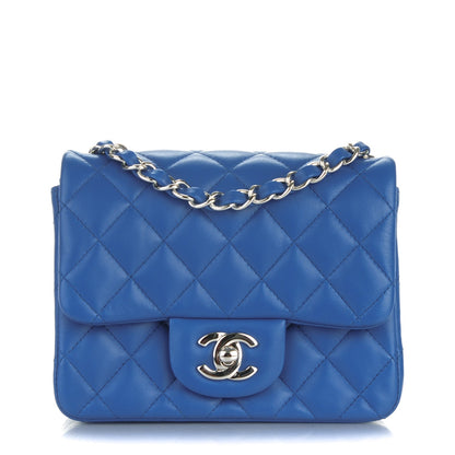 Chanel Lambskin Quilted Mini Square Flap Blue 1 of 8
