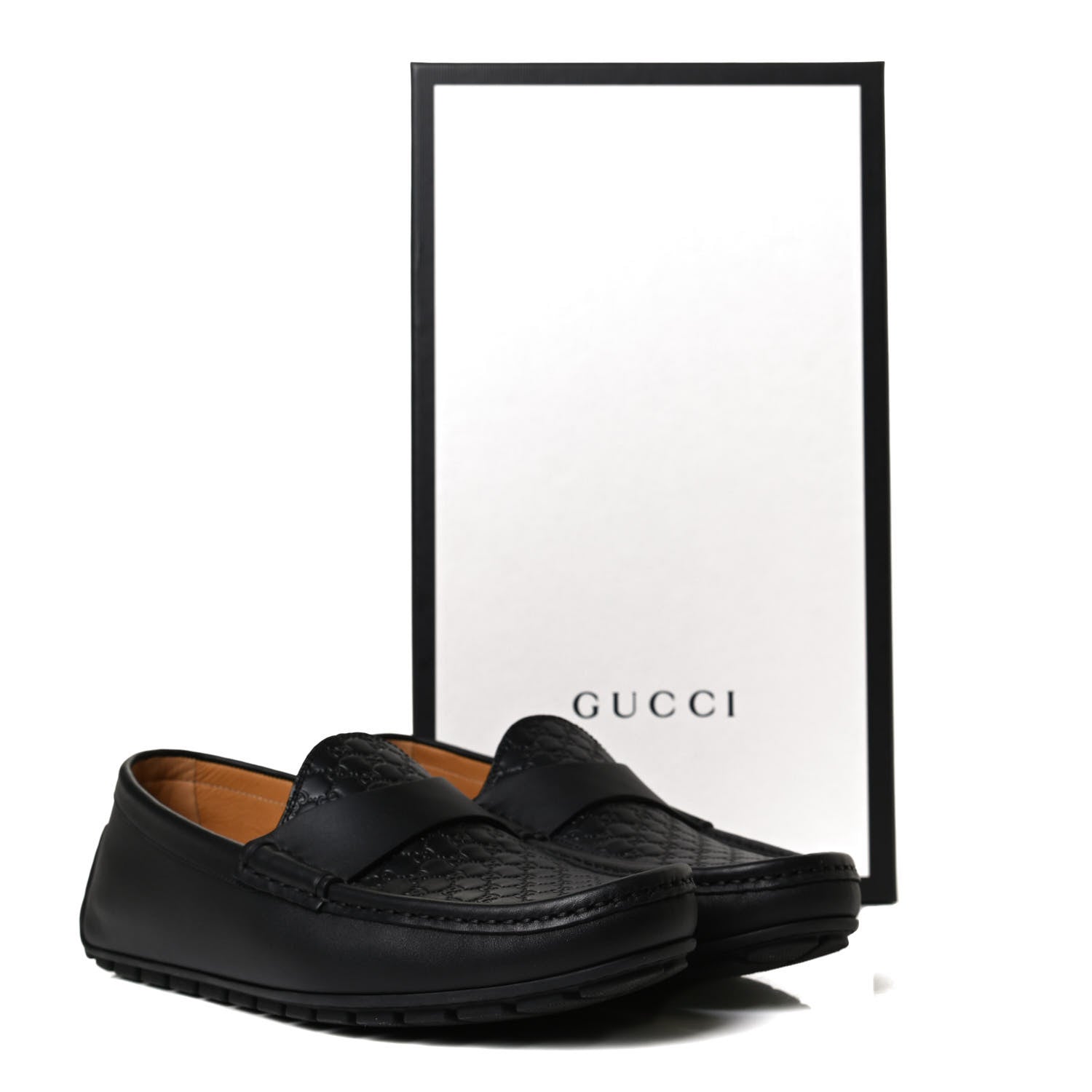 Gucci Calfskin Miro Soft Microguccissima Mens Driver Loafer 6.5 Black 13 of 13