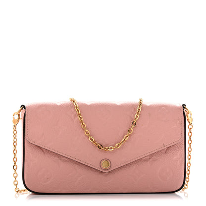 Louis Vuitton Empreinte Pochette Felicie Chain Wallet Rose Poudre 1 of 13
