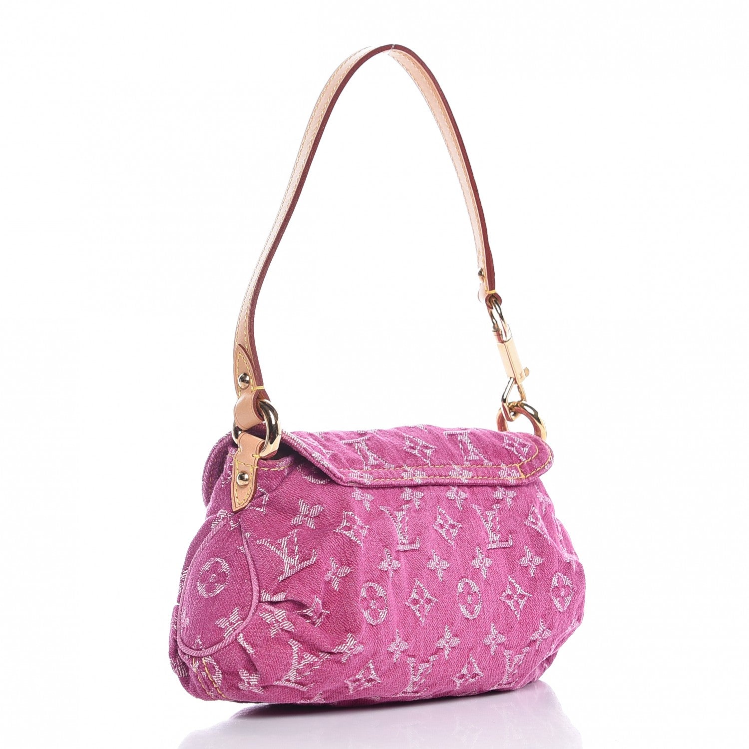 Louis Vuitton Monogram Denim Mini Pleaty Fuchsia 3 of 7