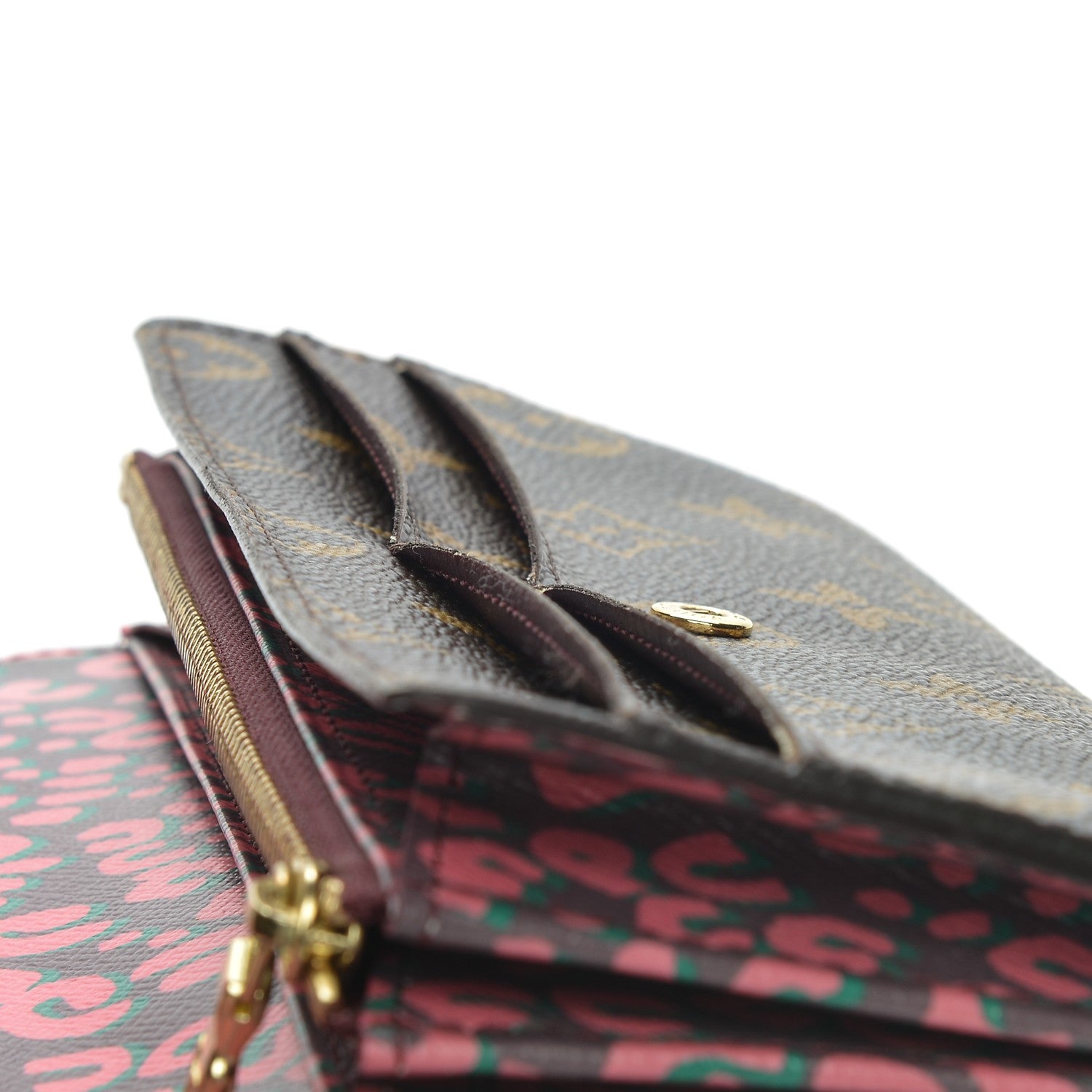 Louis Vuitton Monogram Leopard Sarah Wallet Rouge Fauviste 7 of 7