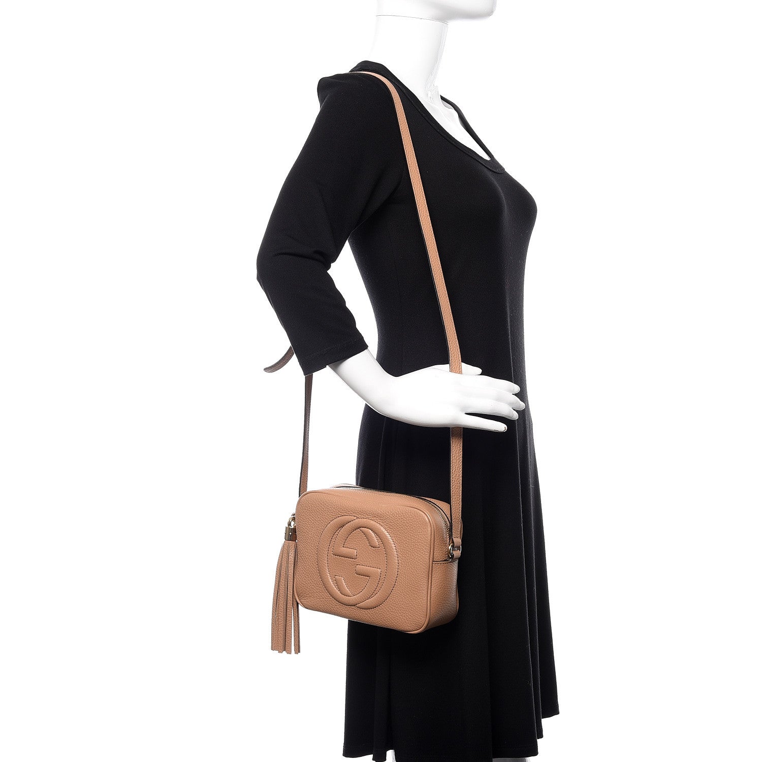 Gucci Pebbled Calfskin Small Soho Disco Bag Rose Beige 2 of 9