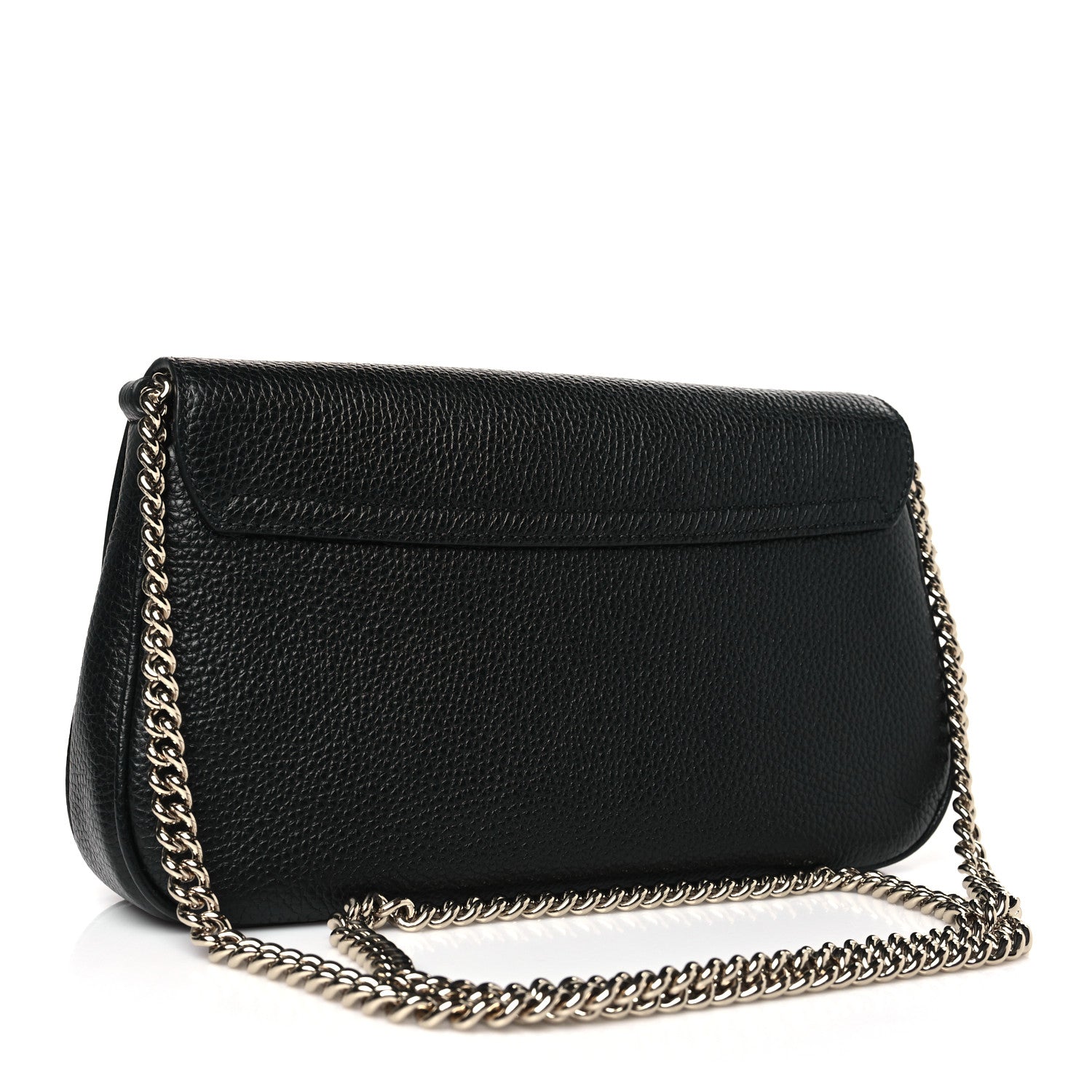 Gucci Pebbled Calfskin Medium Soho Flap Crossbody Black 3 of 9