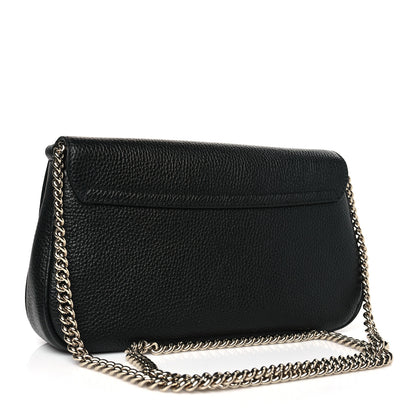 Gucci Pebbled Calfskin Medium Soho Flap Crossbody Black 3 of 9